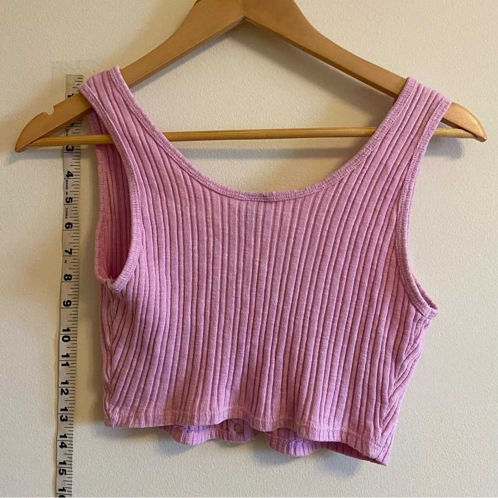 Wild Fable Pink Ribbed Tank Top - Picture 4 of 4